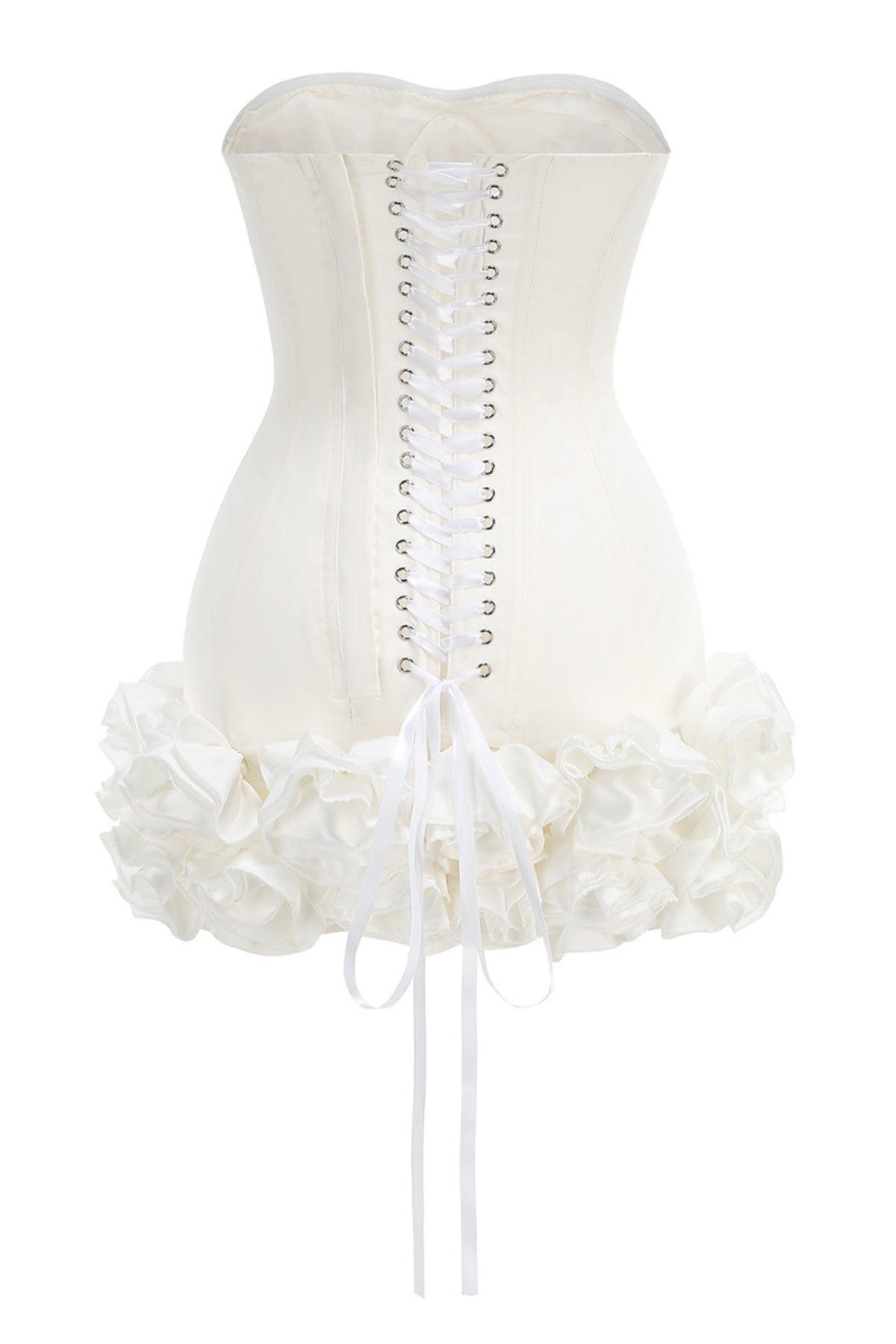Nuala Strapless Mini Dress - White