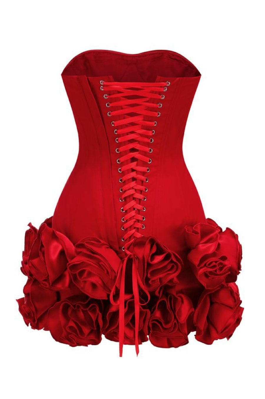 Nuala Strapless Mini Dress - Red