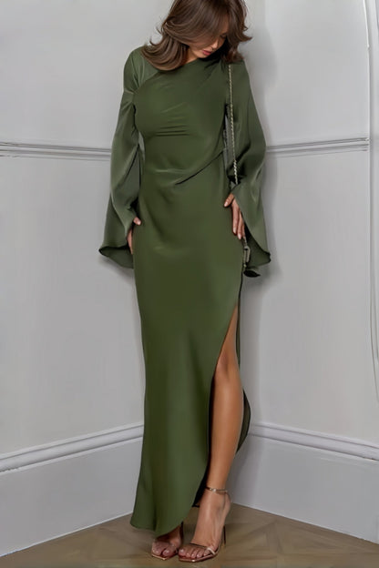 Ephai Coloured Slanting Shoulder Maxi Dress