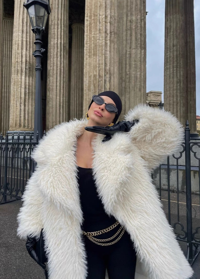 Vienna Luxe Faux Fur Long Coat