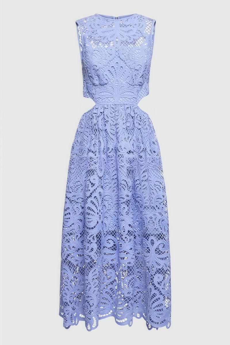 Martscn Cut-out Lace Midi Dress