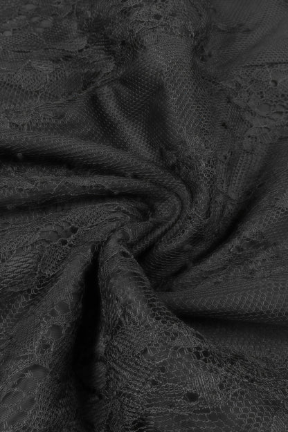 Bastien Black Lace Maxi Dress