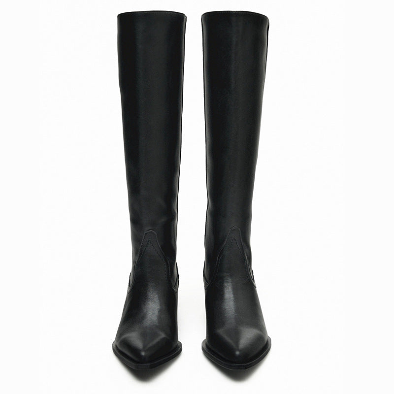 Retro Large Tube Pants High Pointed Boots