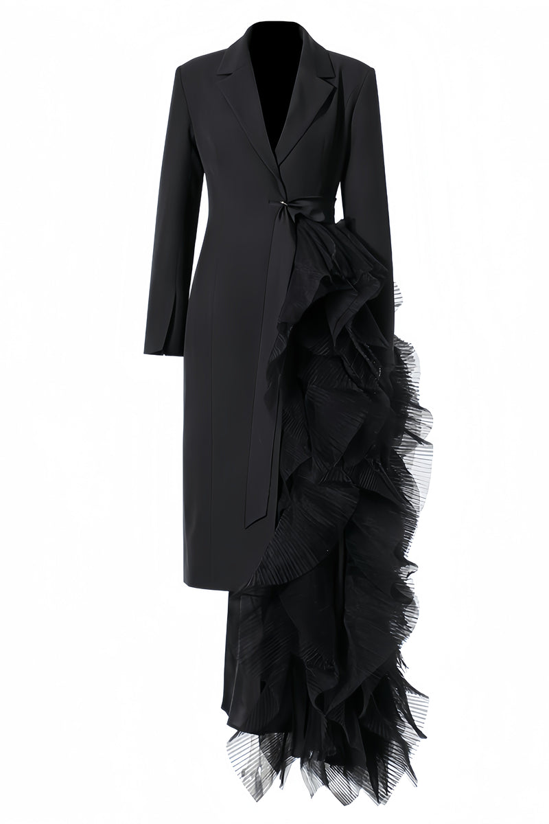 Edmund Irregularly Spliced Mesh Maxi Dress
