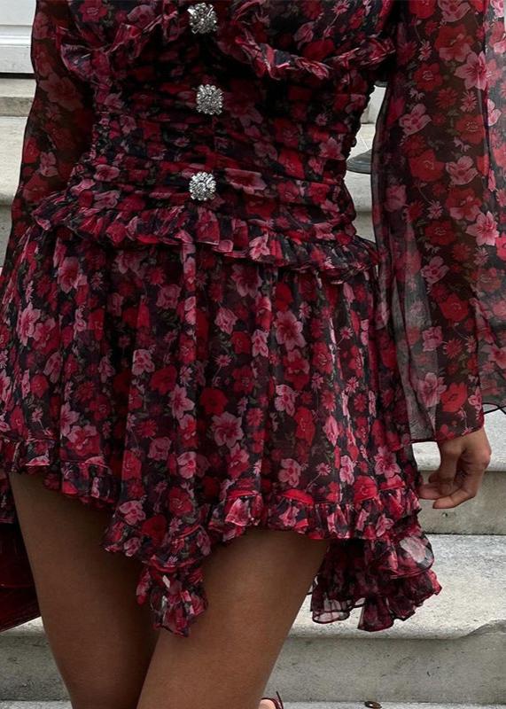 Roselle Ruffled Mini Dress