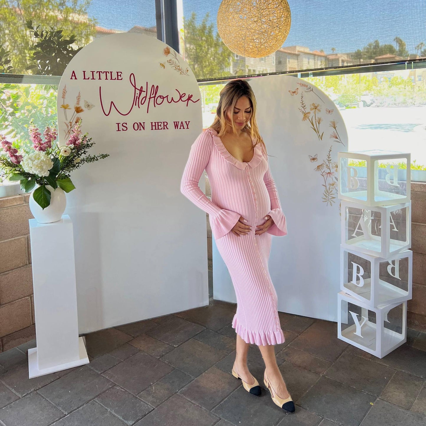 Neoma | Maternity Long Sleeved Midi Dress