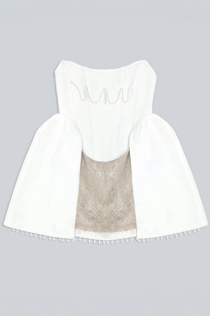 Hadrian Pearl Lace Mini Dress