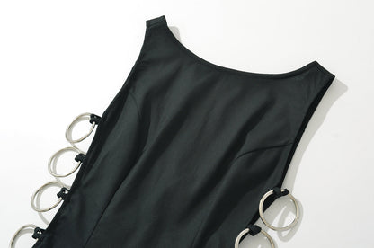 Black – Hollow-out Bodycon Mini Dress