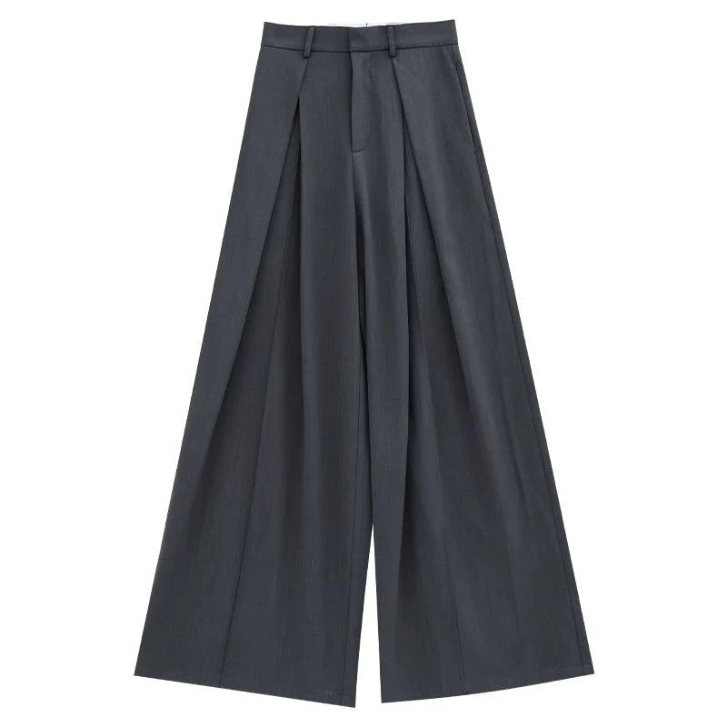 Dramatic Noir Wide-leg Palazzo Pants