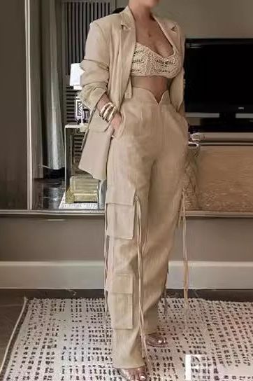 Street Cargo Pants Suit