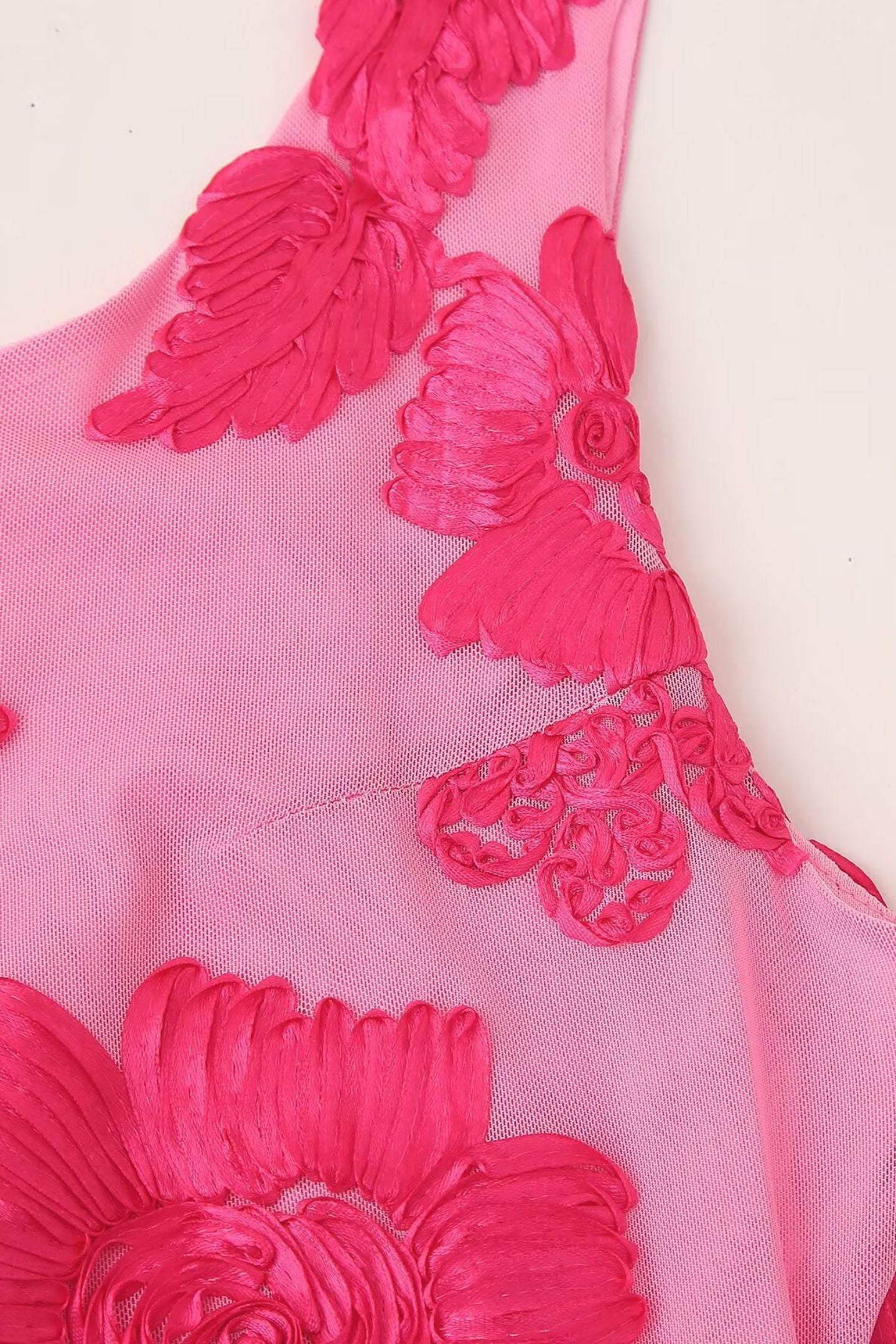 Barbara Applique Mesh Maxi Dress
