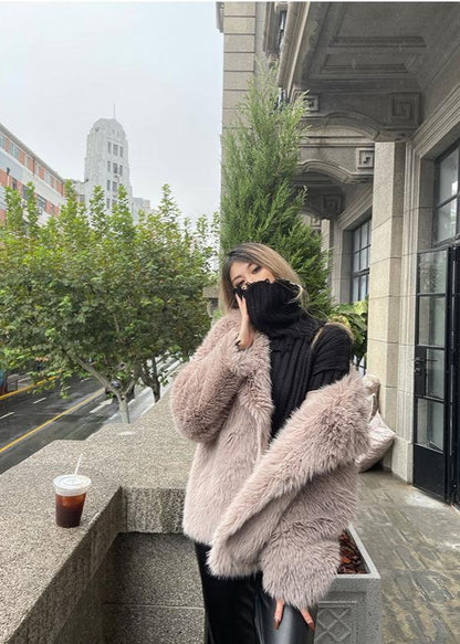 Luxefox Suit Collar Fur Coat