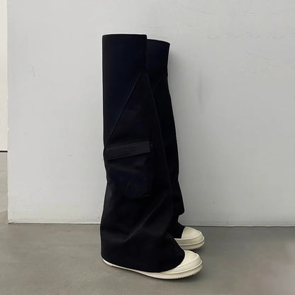 High-grade Sheepskin Pocket Pants Tall Knight Boots
