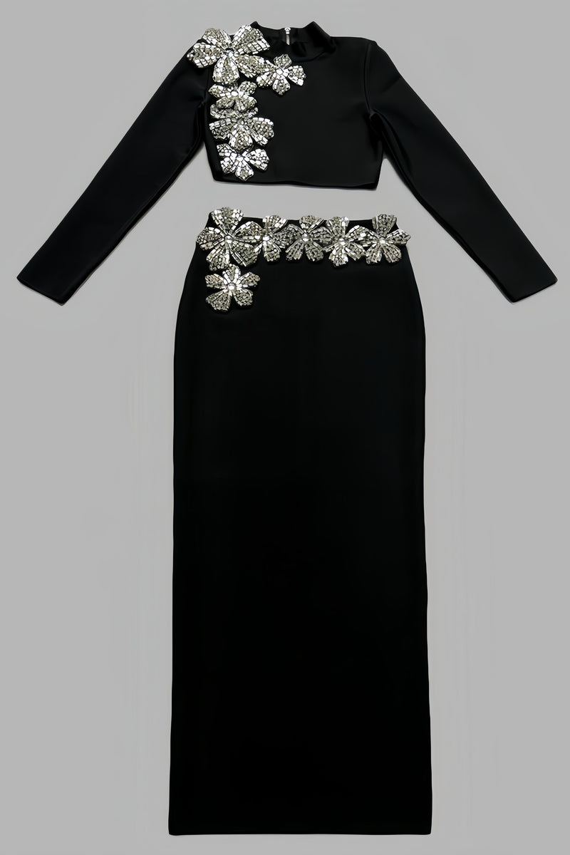 Calia High Neck Top Maxi Dress Two-piece Set