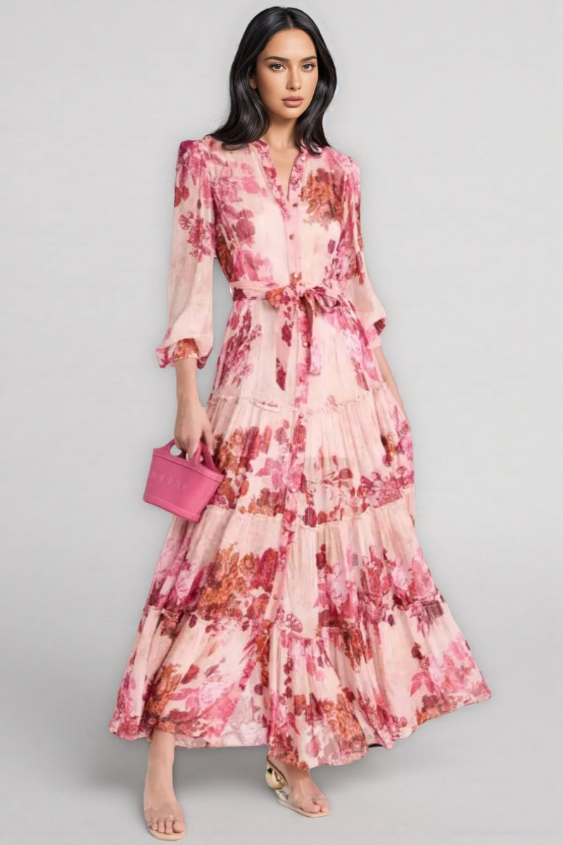 Hermione Mid Sleeve Maxi Dress