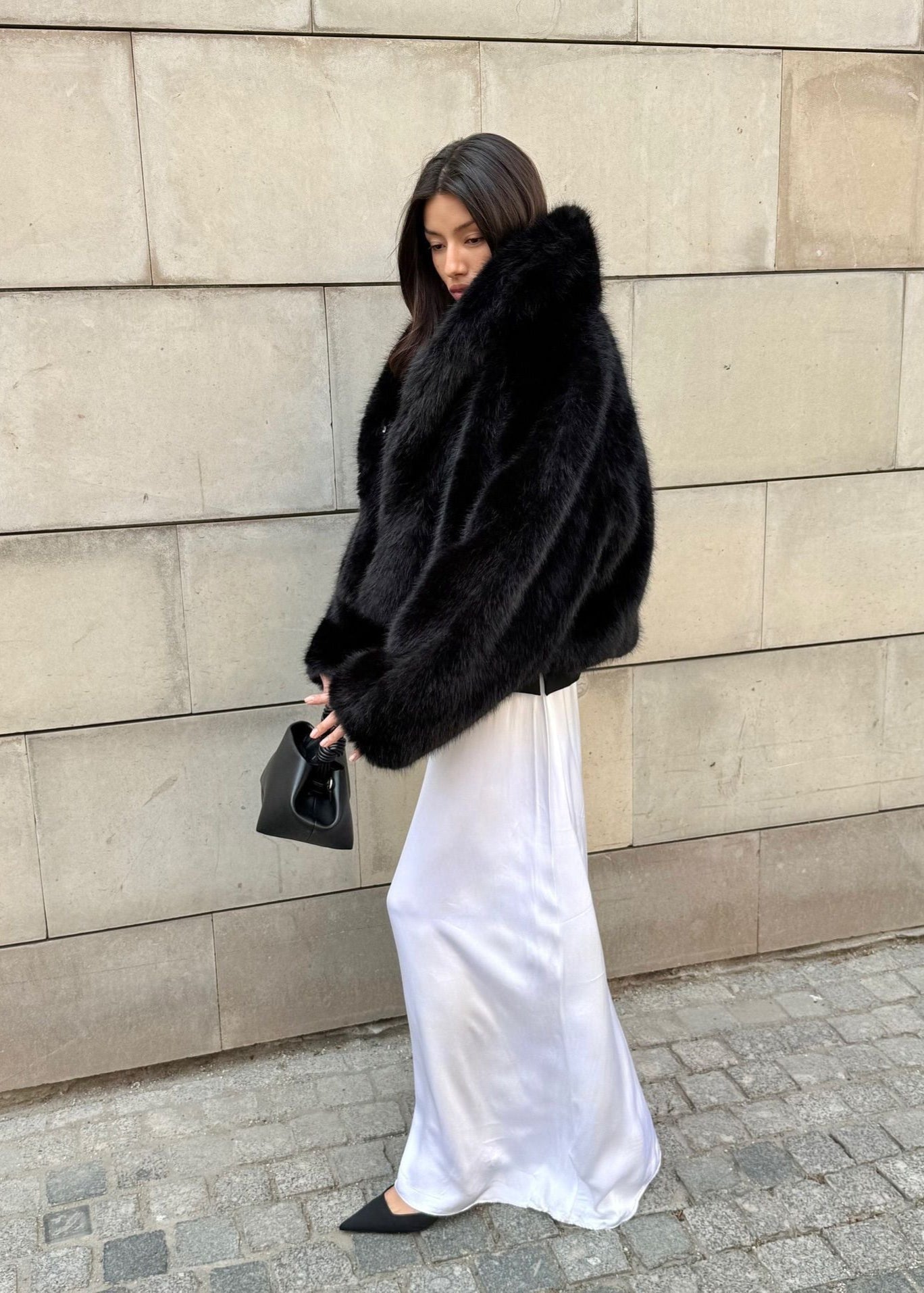Celeste Faux Fur Plush Coat – Luxurious Short Winter Jacket