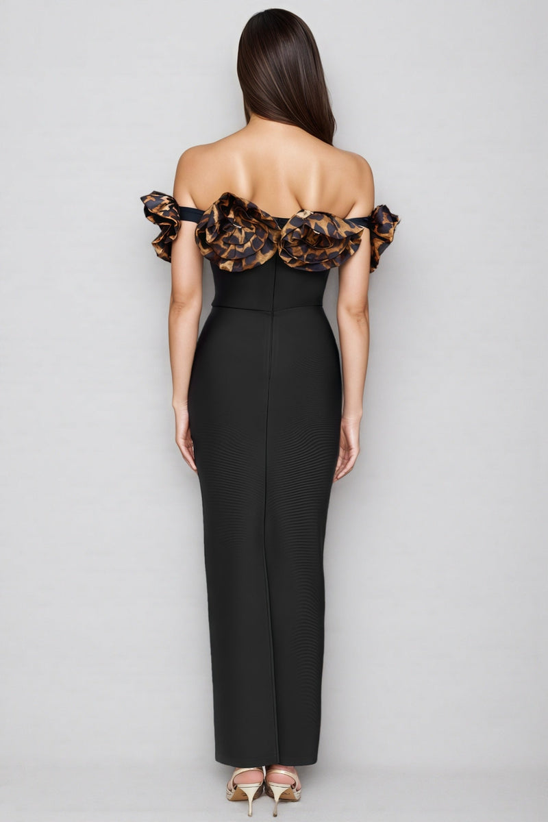Donsa 3d Bandage Maxi Dress