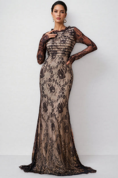 Remington Mesh Fishtail Maxi Dress
