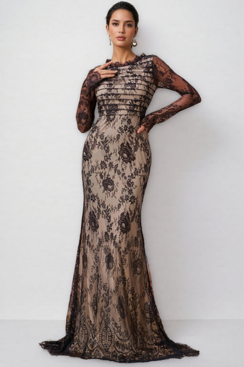 Remington Mesh Fishtail Maxi Dress