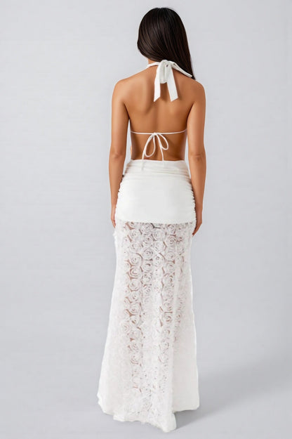 Zeni 3d Backless Maxi Dress
