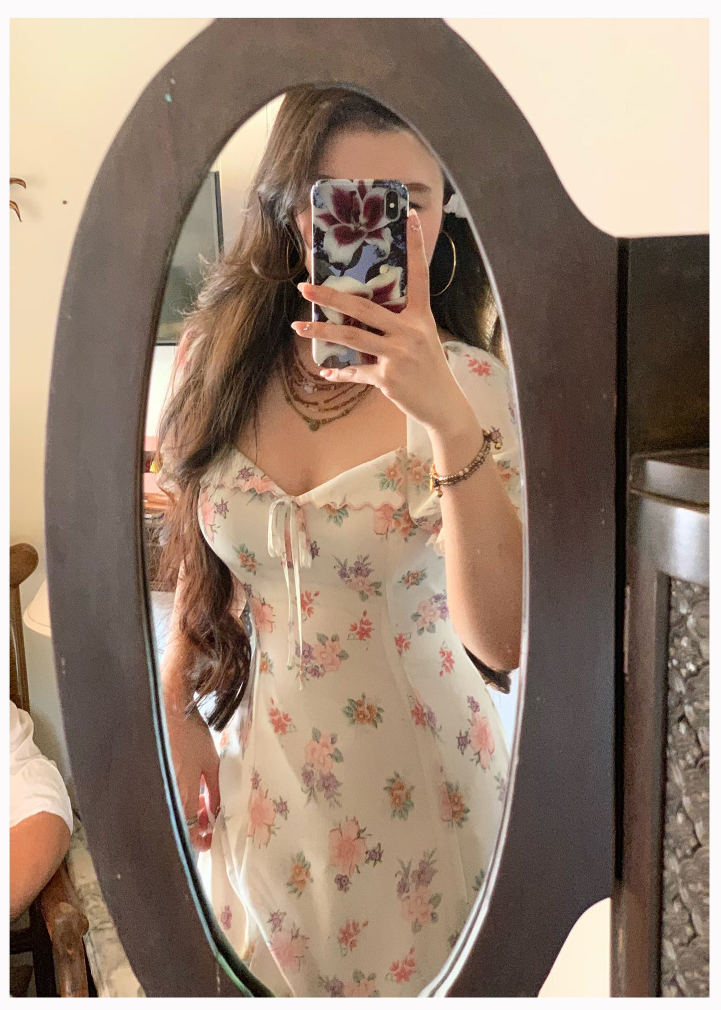 Magnolia Scent Embroidered Maxi Dress _ Graceful Edition