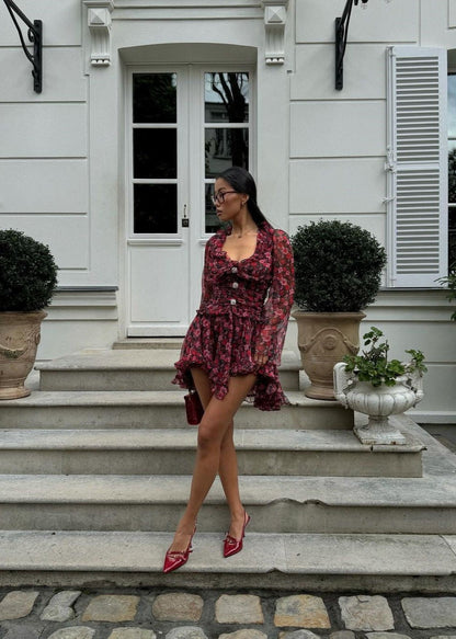 Roselle Ruffled Mini Dress