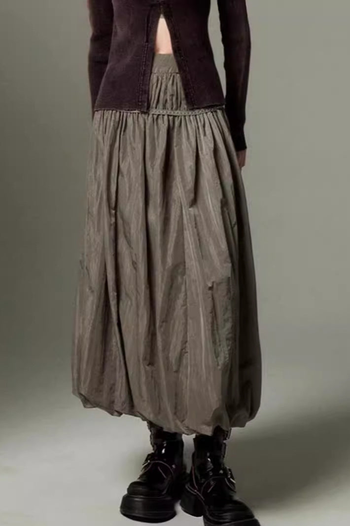 Ruffled Flowing Maxi Skirt