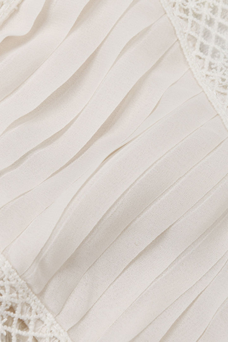 Janet Lace Detail Tiered Midi Dress