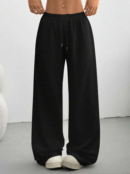 Drawstring Waist Knit Pants