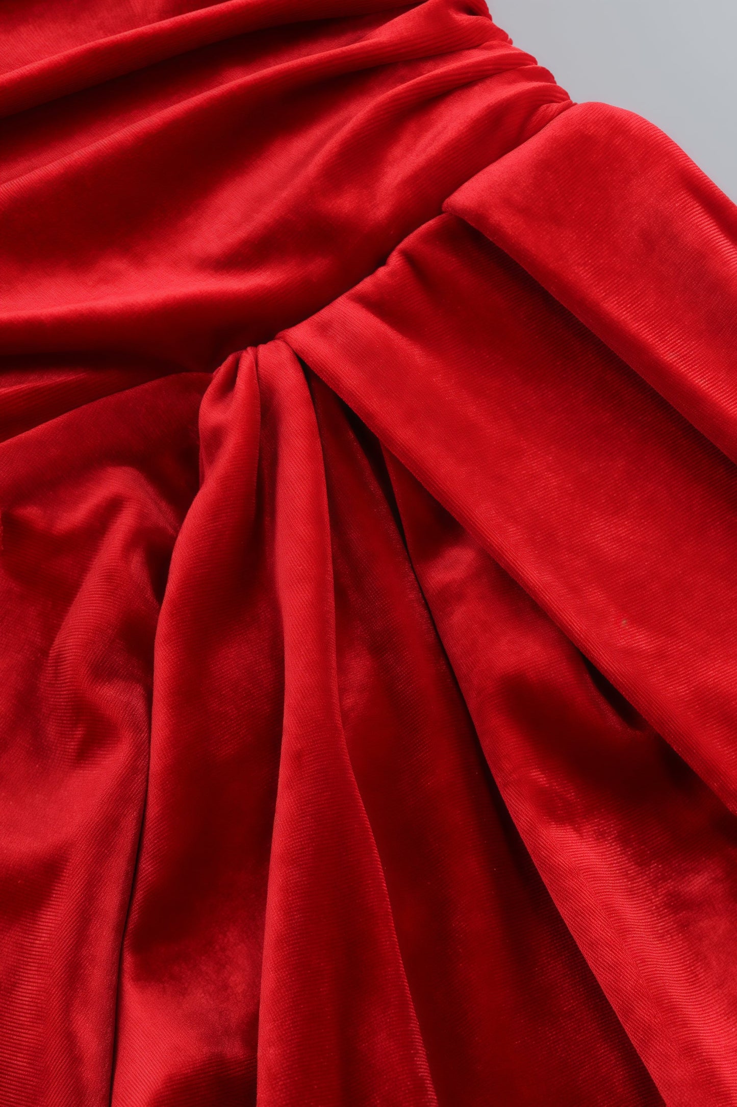 Megas Red 3d Split Maxi Dress