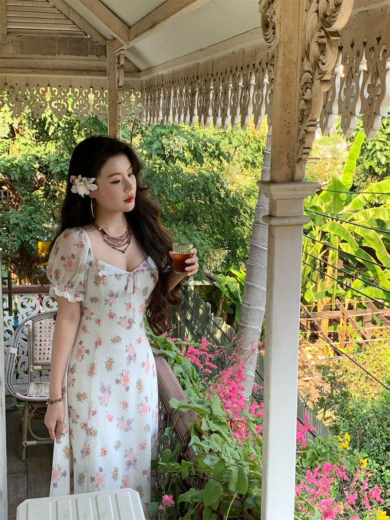 Magnolia Scent Embroidered Maxi Dress _ Graceful Edition
