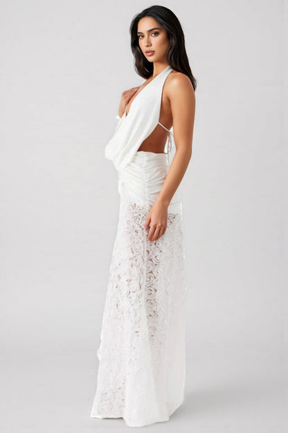 Zeni 3d Backless Maxi Dress