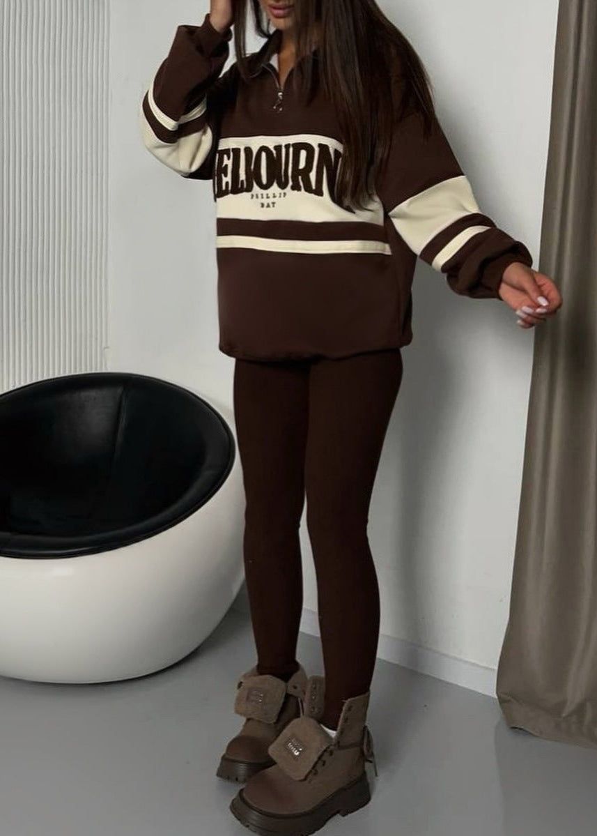 Varsity-inspired Half-zip Sweatshirt