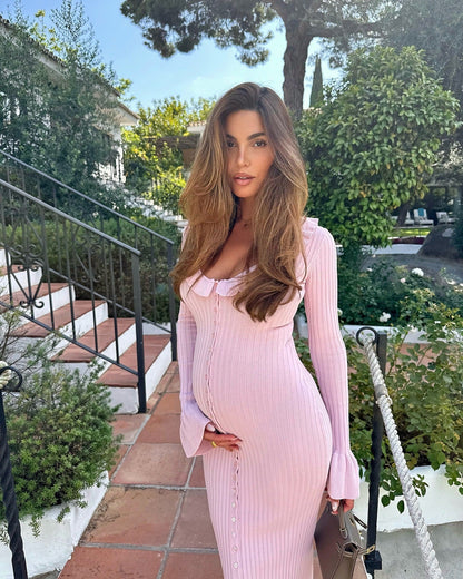Neoma | Maternity Long Sleeved Midi Dress
