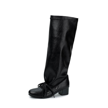 Niche Design Pants Chunky Platform Below Boots
