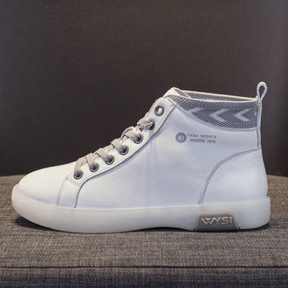 Flat Top Layer Cowhide Tendon Bottom Leather Shoes