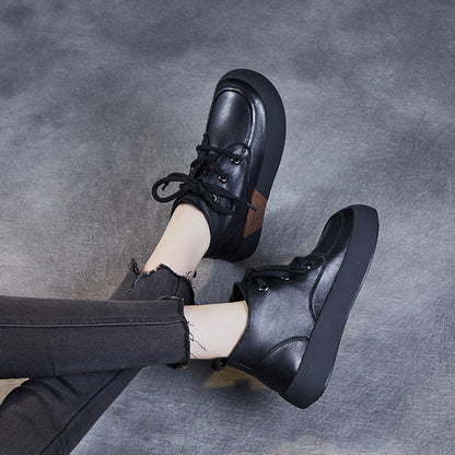 Booties Flat Retro Round Head Female Boots