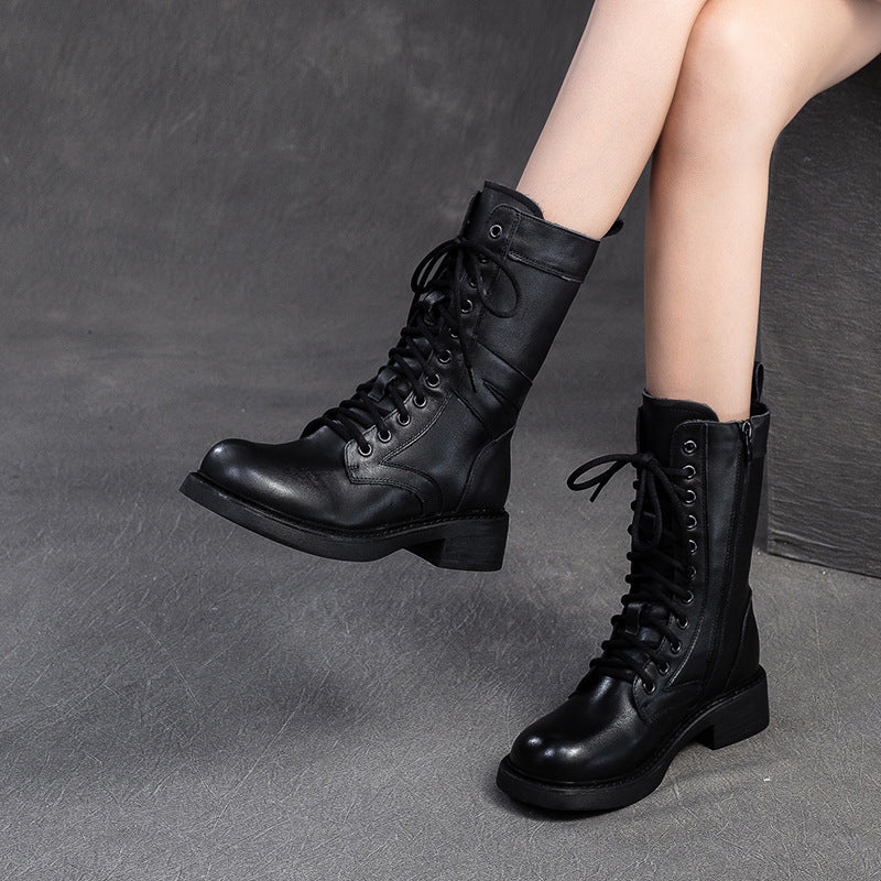 British Style Flat Motorcycle Fashionable Retro Boots