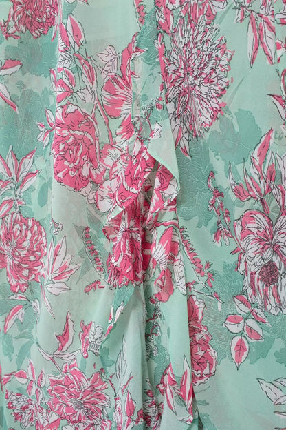 Sabina Printed Spaghetti Strap Maxi Dress
