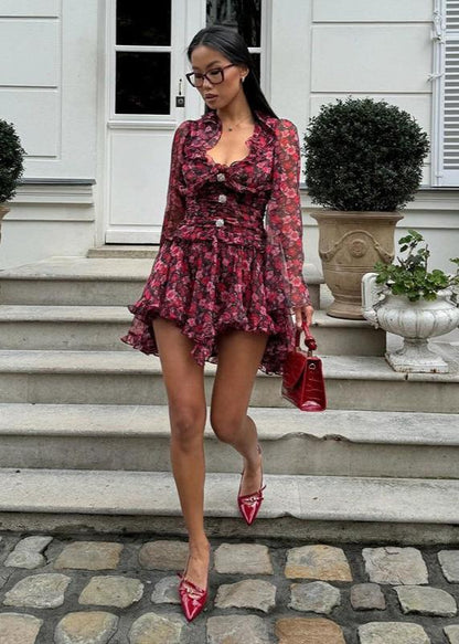 Roselle Ruffled Mini Dress
