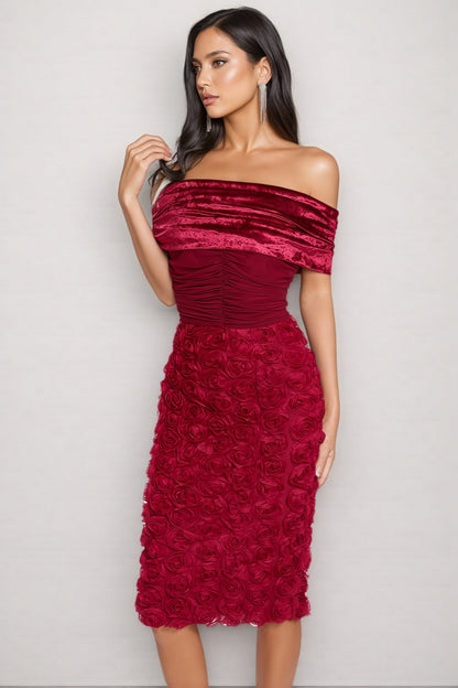 Hale 3d Wrap Midi Dress