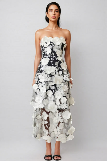 Rena Colour 3d Embellishment Maxi Dress