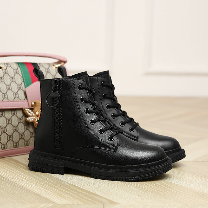 Martin Fashionable British Style Flat Ankle Boots
