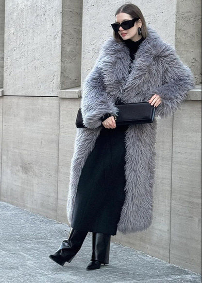 Aria Long Faux Fur Maxi Coat