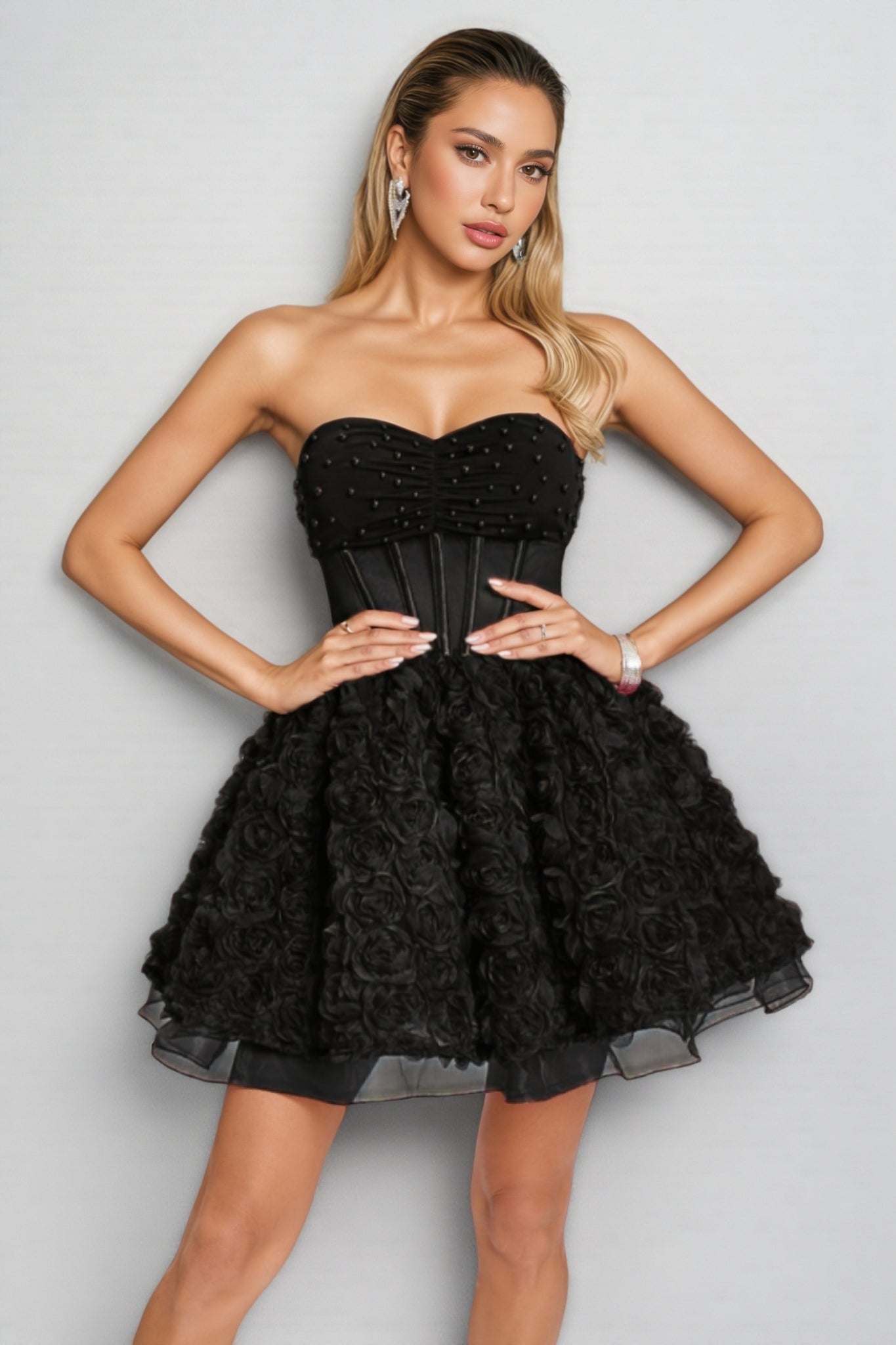 Ralpae 3d Puff Mini Dress