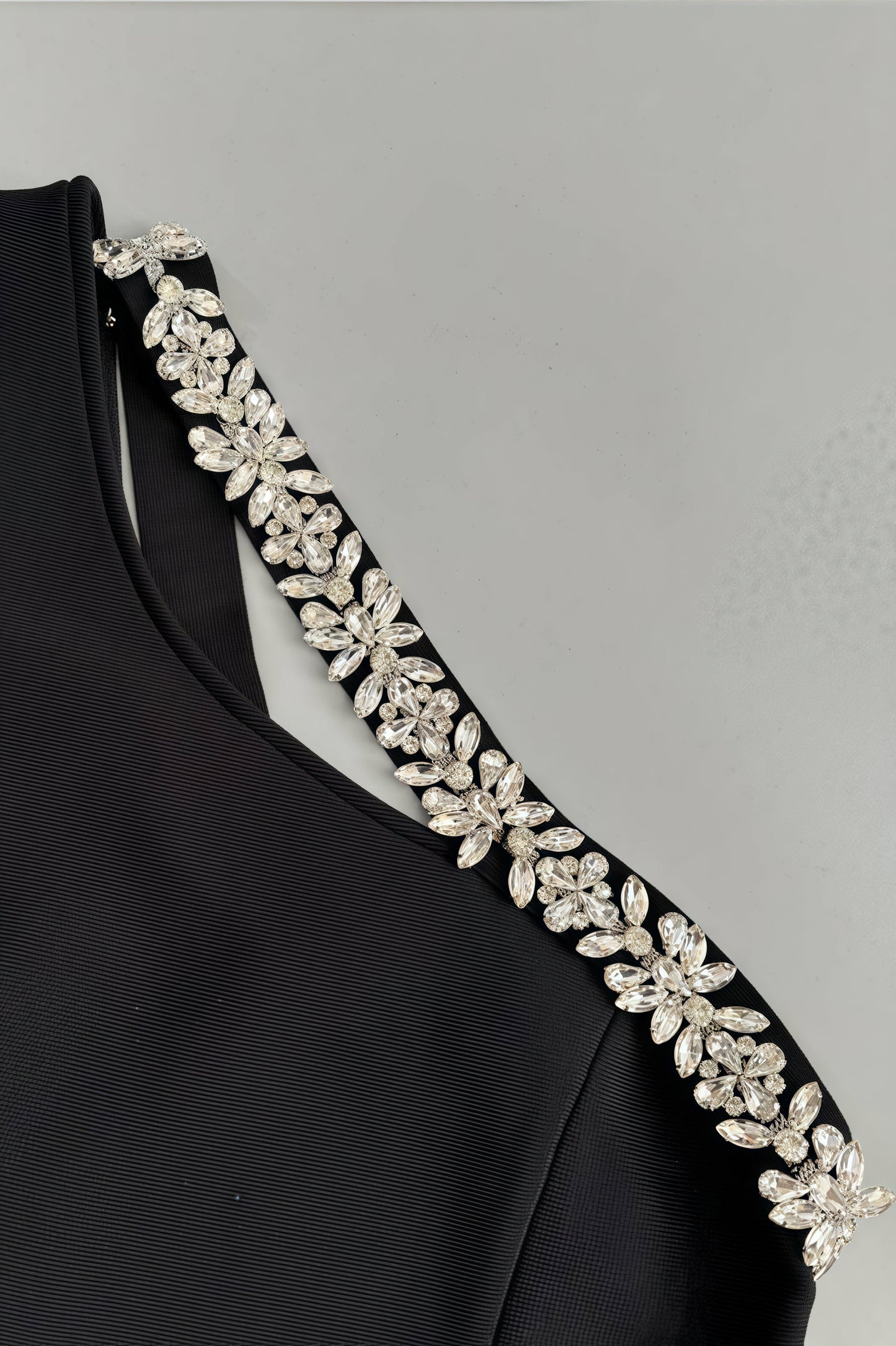 Willd Single Shoulder Studded Slit Maxi Dress