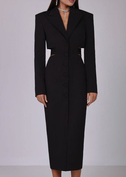Sculpted Elegance Cut-out Blazer Dress