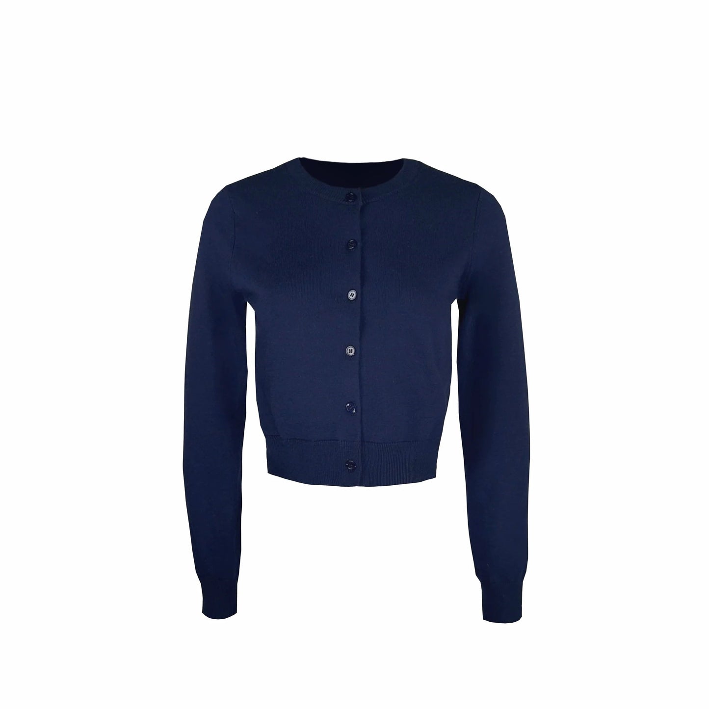 Slim-fit Cropped Knit Cardigan Sweater