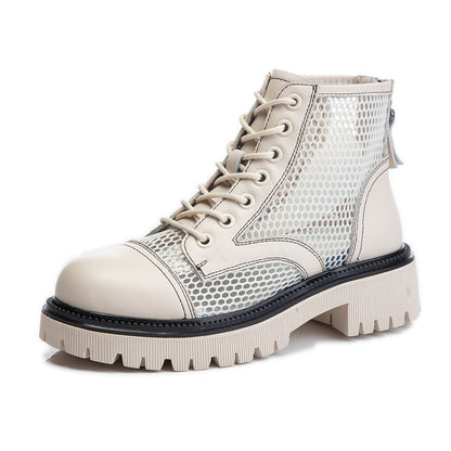 Martin Summer Breathable Mesh Flat Bottom Boots