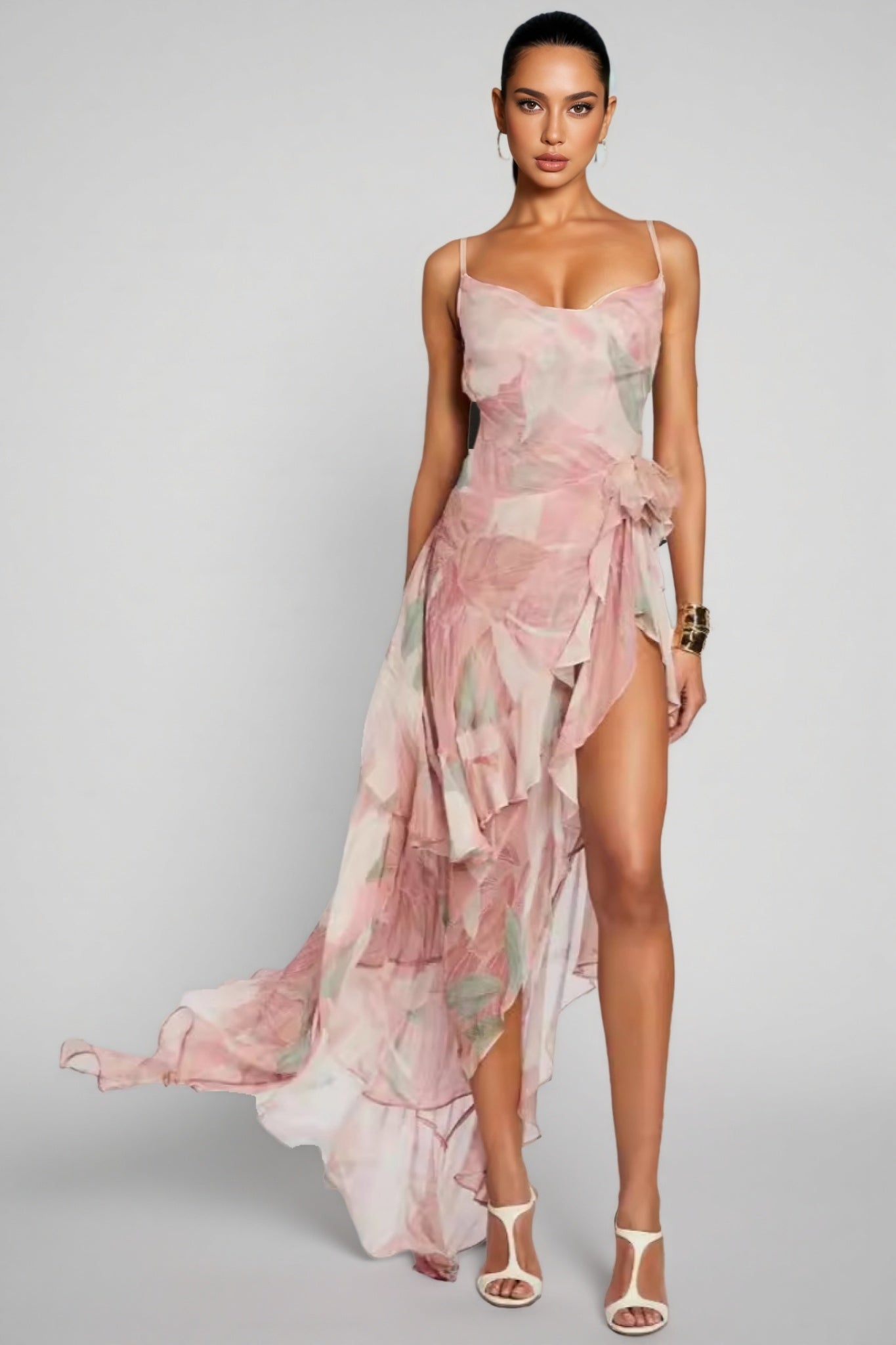 Una Backless Split Maxi Dress